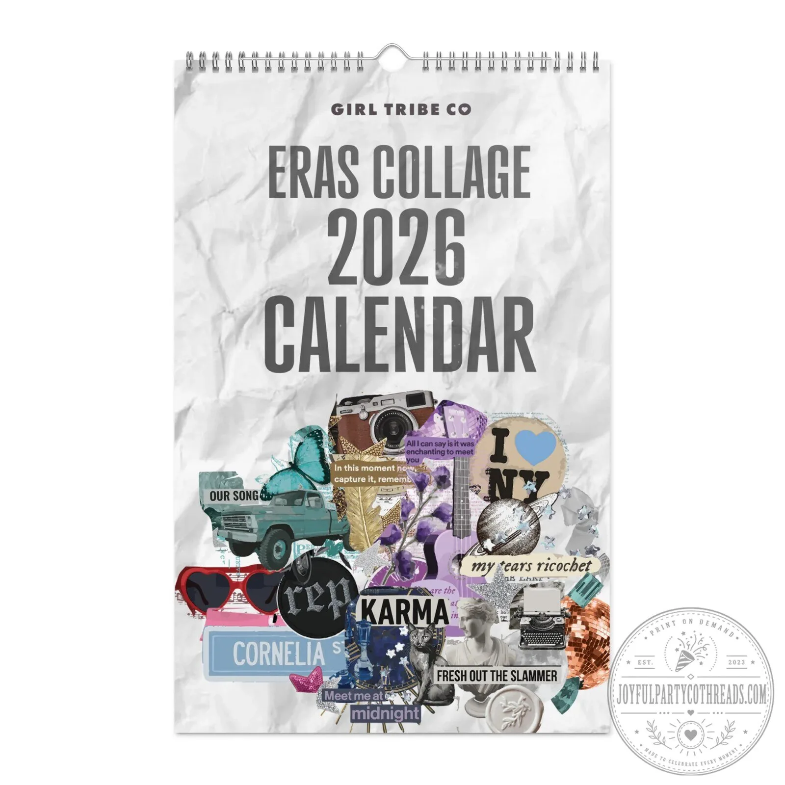 Taylor Swift Eras Tour Collage 2026 Wall Calendar