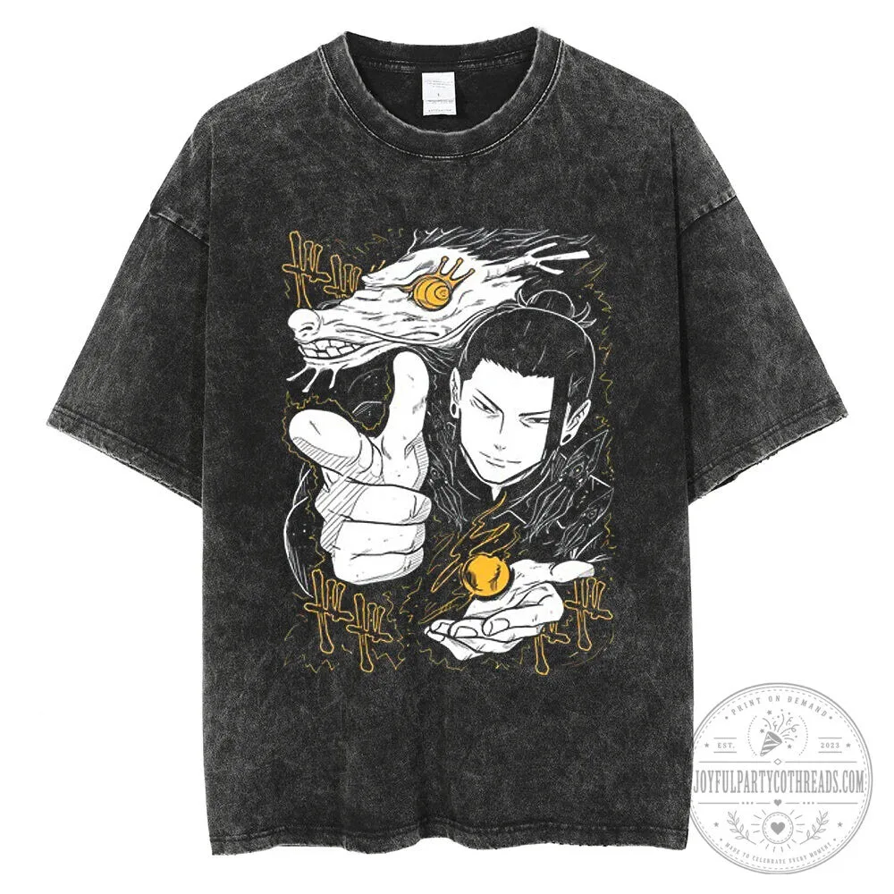 Suguru Geto Jujutsu Kaisen Anime Manga Fan Art Vintage Washed T-Shirt