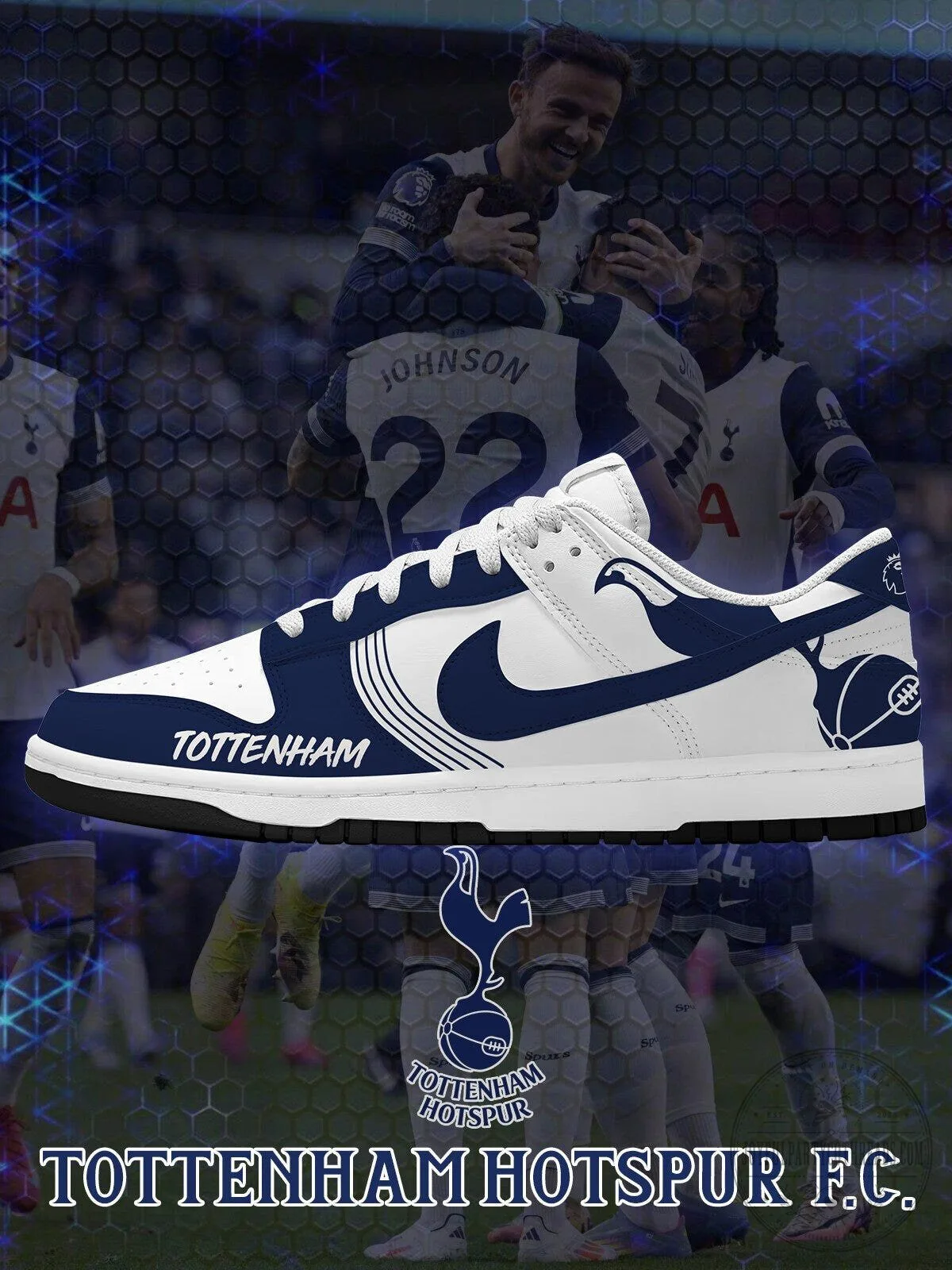 Tottenham Hotspur Football Club Custom Court Low Sneakers
