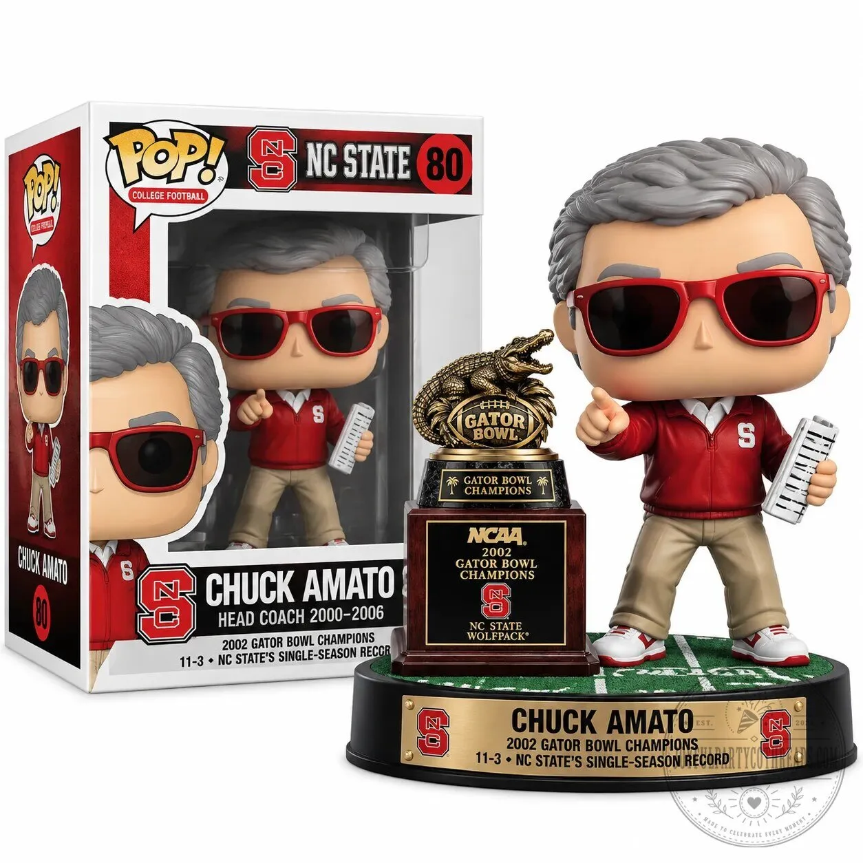 Chuck Amato North Carolina State Wolfpack 2002 Gator Bowl Champions Funko Pop! Figurine