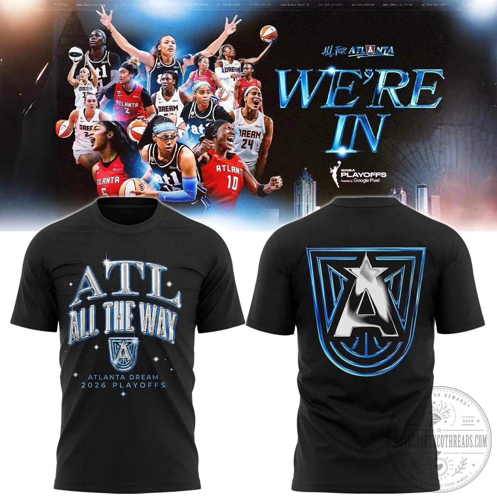Atlanta Dream 2026 Playoffs Basketball Fan T-Shirt