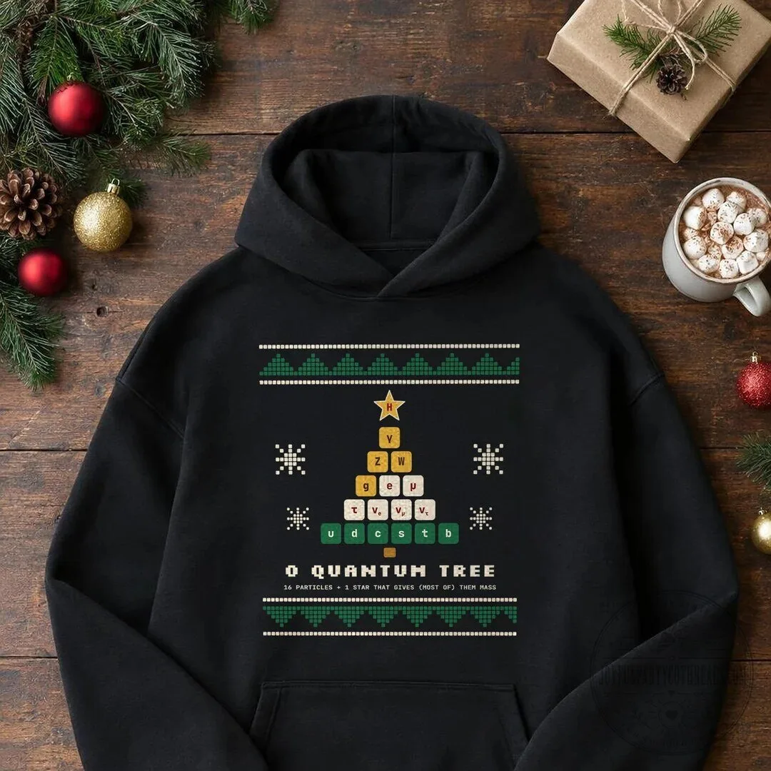 O Quantum Tree Physics Christmas Ugly Sweater Style Hoodie