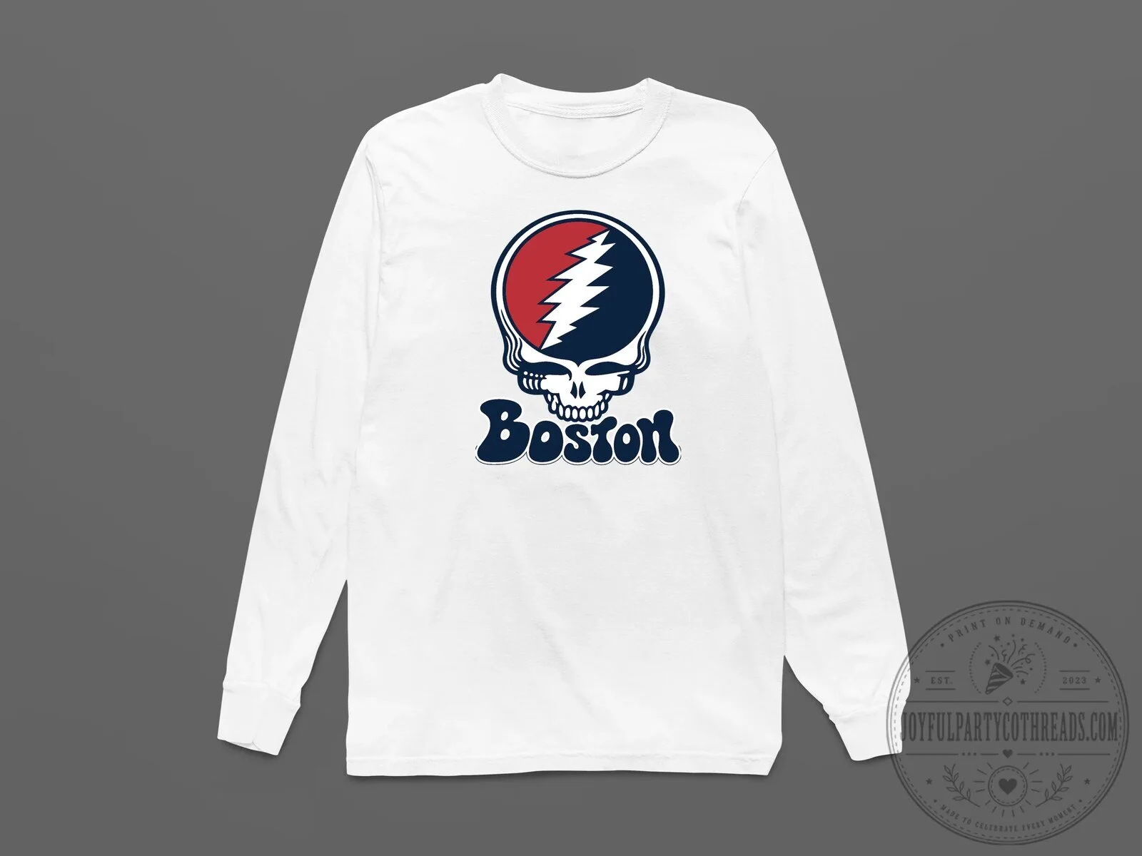 Boston Grateful Dead Steal Your Face Skull Long-Sleeve Shirt 9 Boston Grateful Dead Steal Your Face Skull Long-Sleeve Shirt