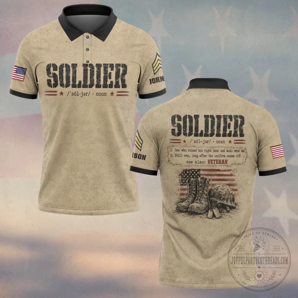 Personalized Soldier Still One After Uniform Comes Off Veteran Polo Shirt