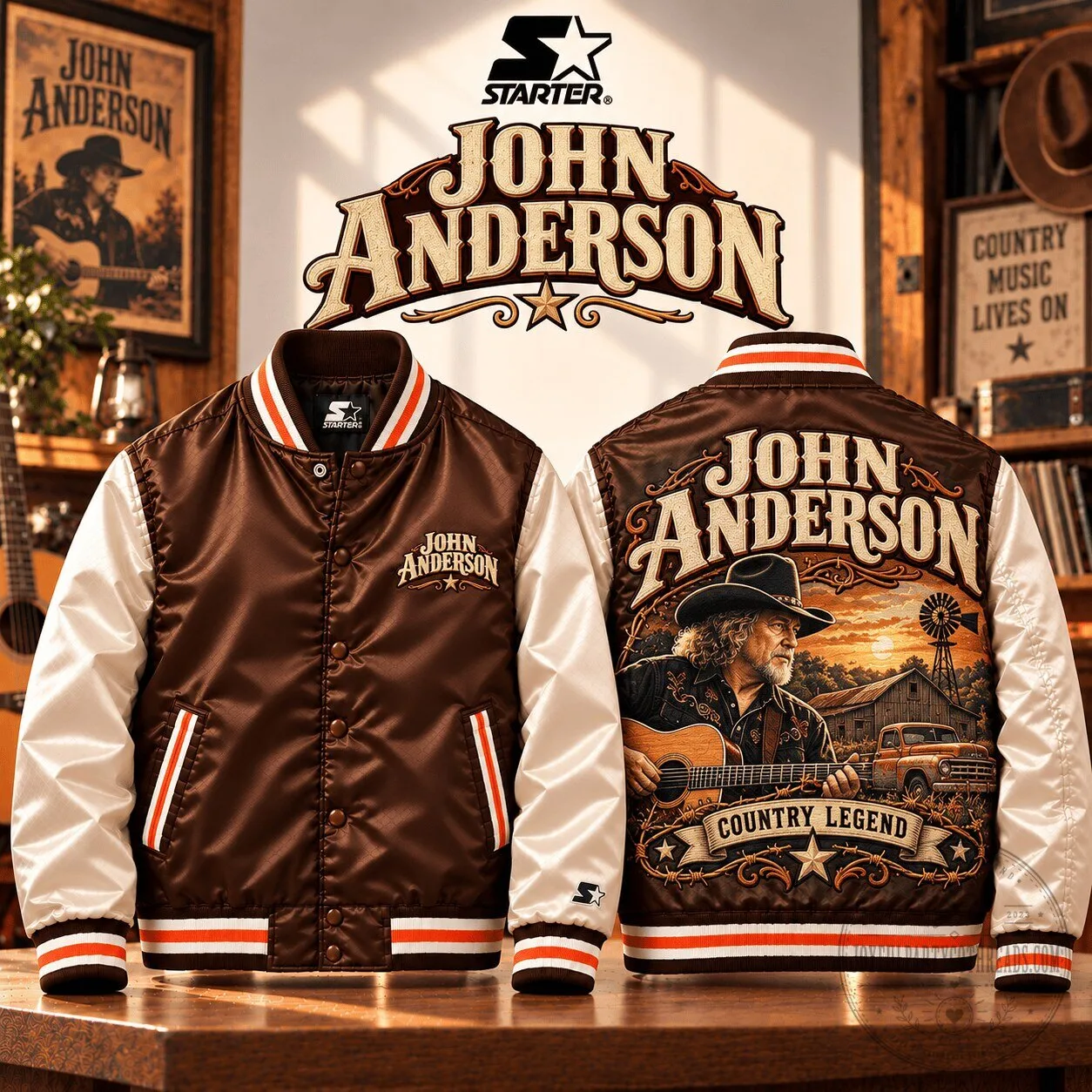 John Anderson Country Legend Signature Bomber Jacket