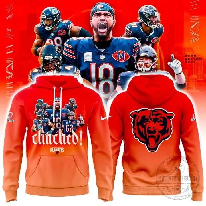 Chicago Bears NFL Playoffs 2025-2026 Season Football Fan Hoodie