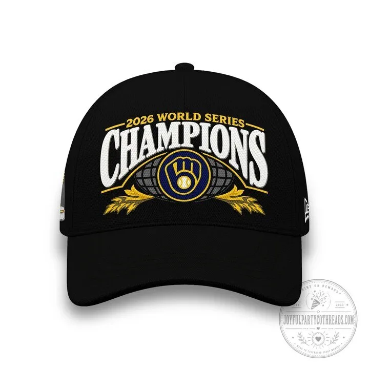 Milwaukee Brewers 2026 World Series Champions Locker Room Signature T-Shirt 9 Milwaukee Brewers 2026 World Series Champions Locker Room Signature T-Shirt