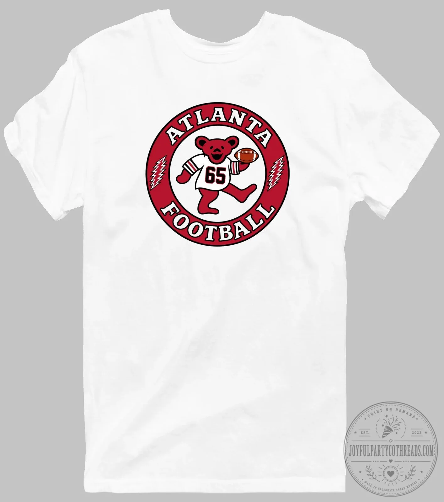 Atlanta Football Dancing Bear Grateful Dead Inspired Graphic T-Shirt 12 Atlanta Football Dancing Bear Grateful Dead Inspired Graphic T-Shirt