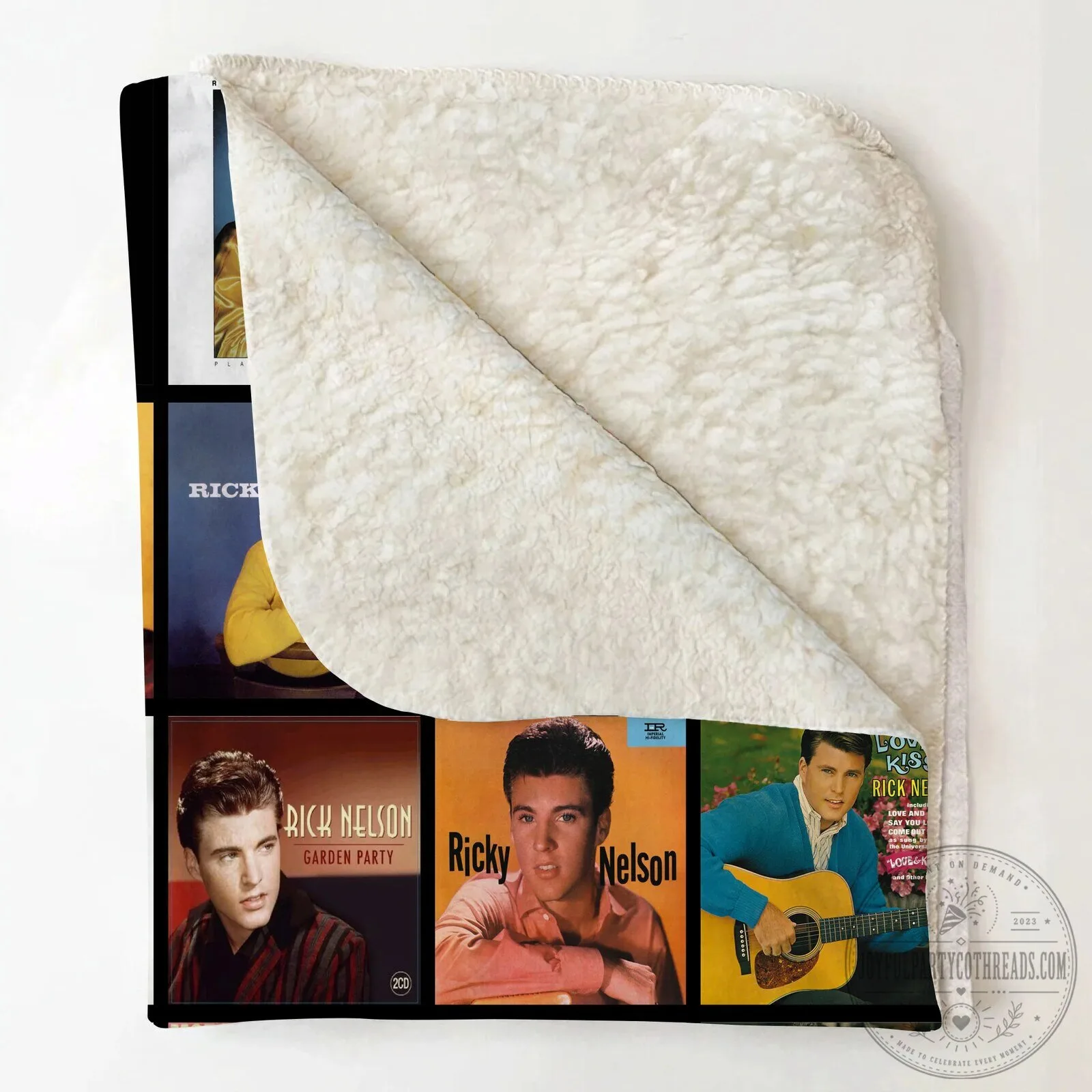 Ricky Nelson Albums Collage Sherpa Blanket - Soft Cozy Throw for Music Fans 9 Ricky Nelson Albums Collage Sherpa Blanket - Soft Cozy Throw for Music Fans